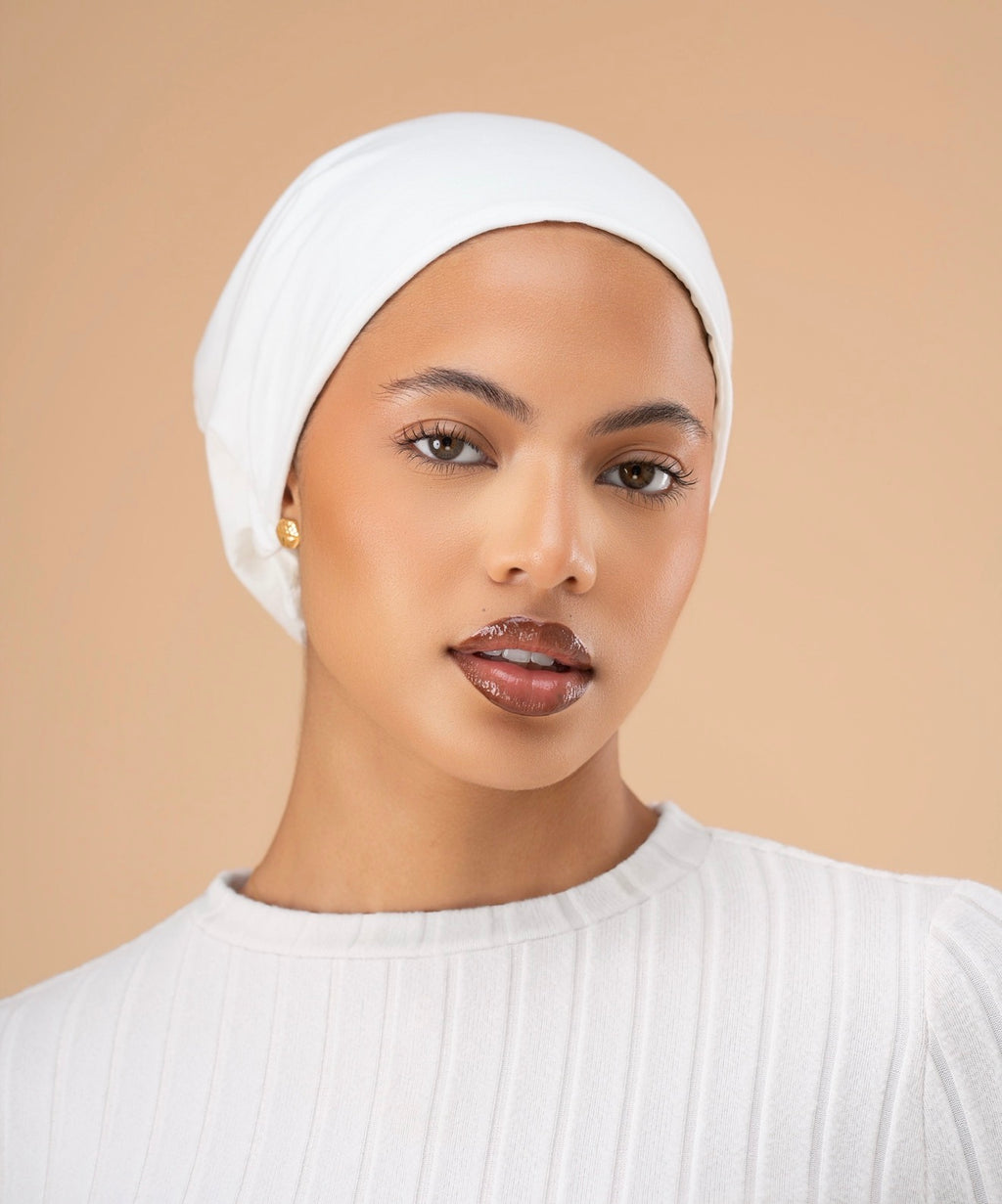 Bonnet satin Crème