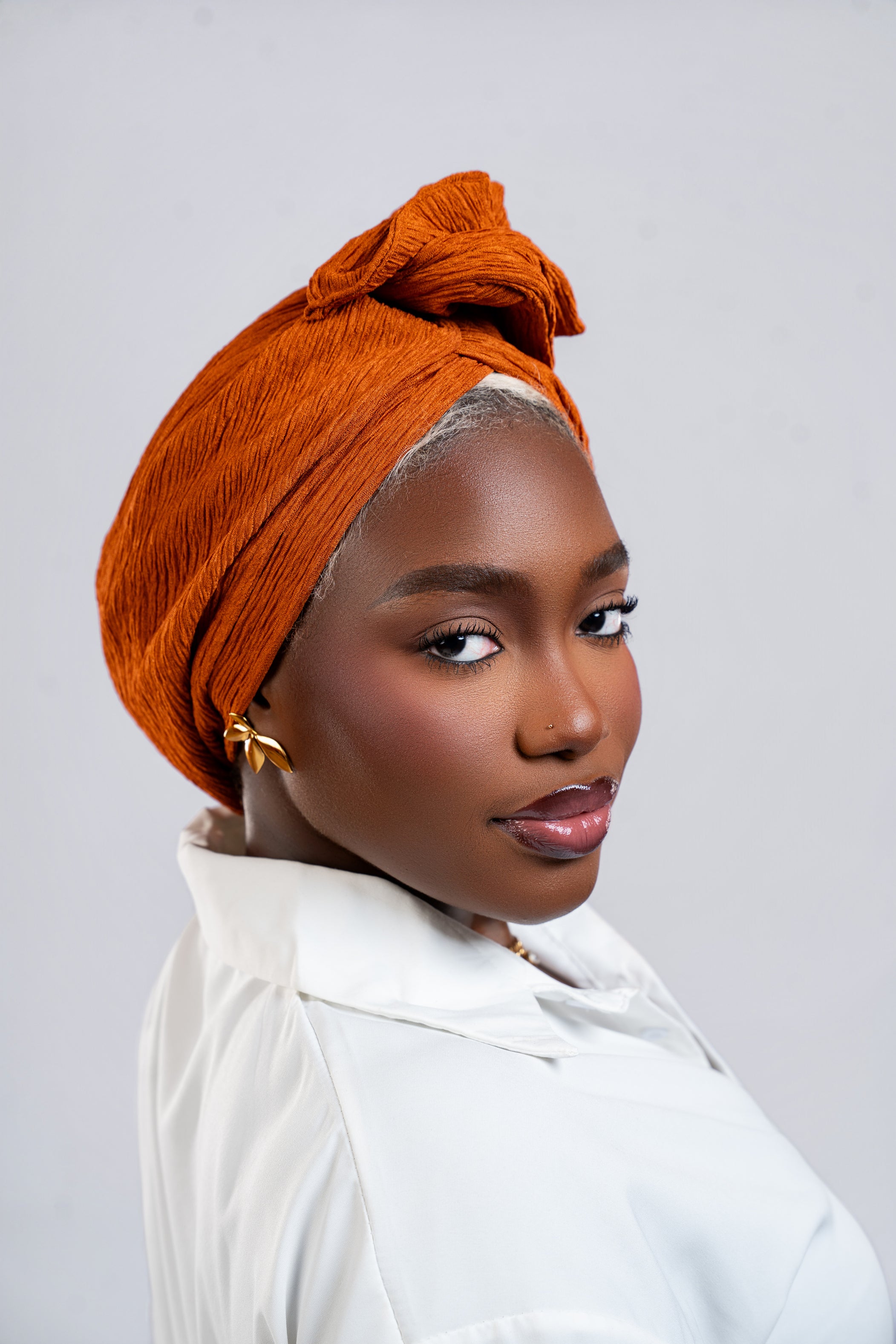 Bonnet turban Orange Cannelle