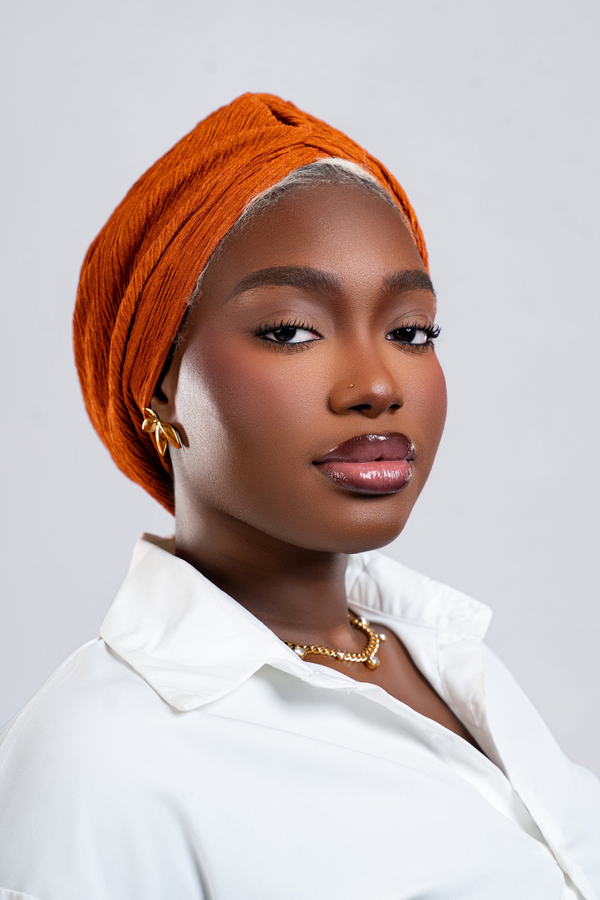 Bonnet turban Orange Cannelle