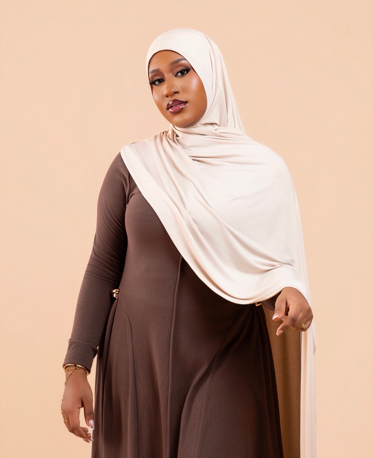 Hijab sans effort Beige