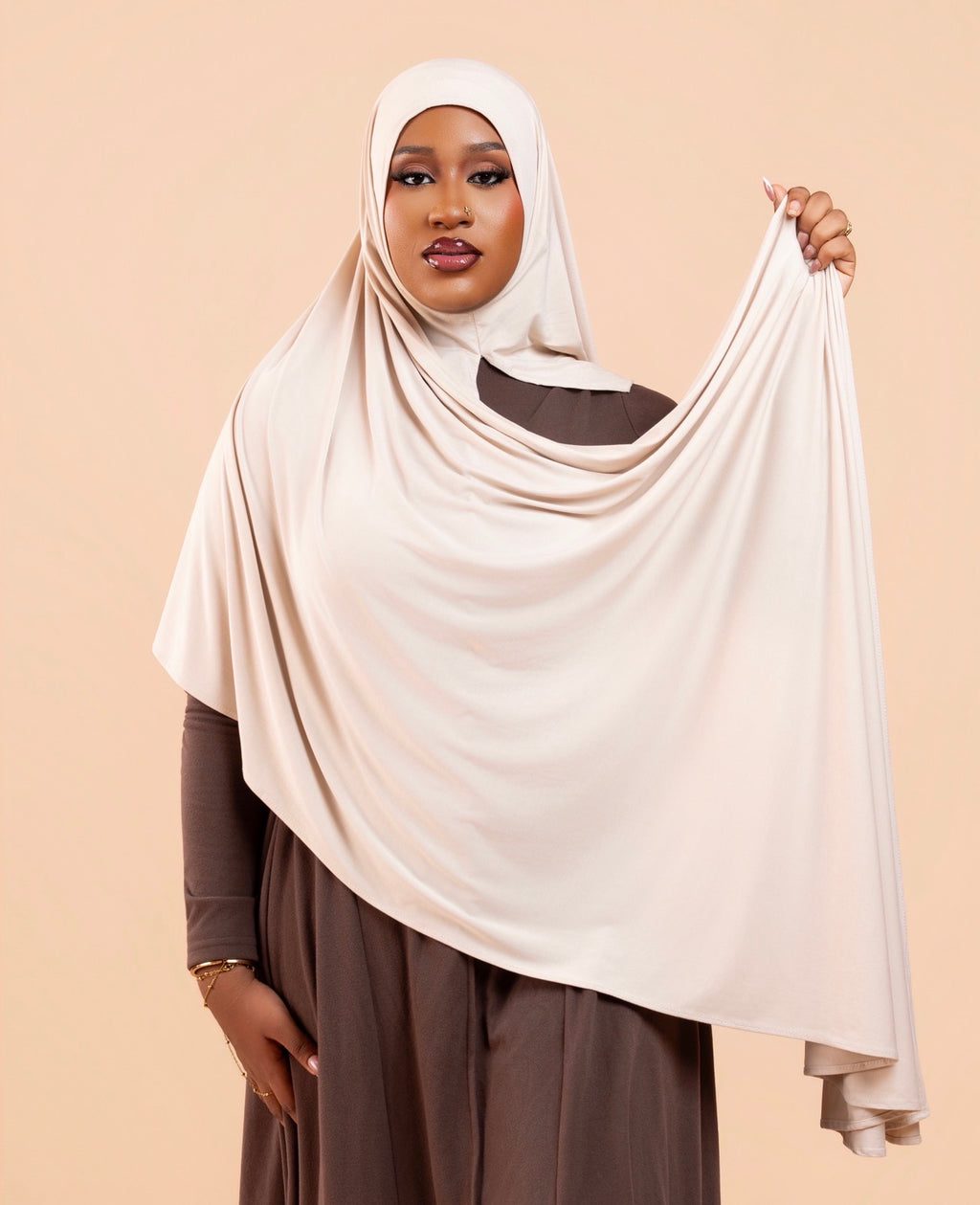 Hijab sans effort Beige