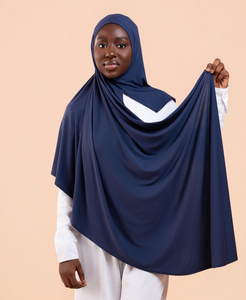 Duo Hijab Sans Effort Bleu Nuit Adulte & Enfant