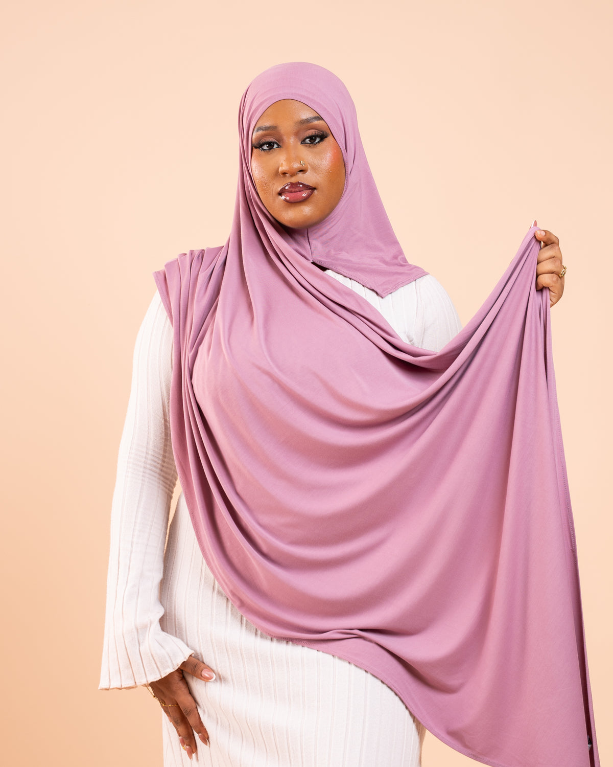 Hijab sans effort Nude mauve