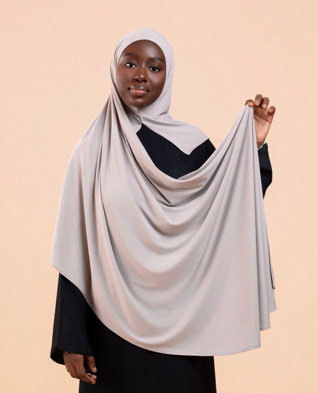 Duo Hijab Sans Effort Gris Taupe Adulte & Enfant