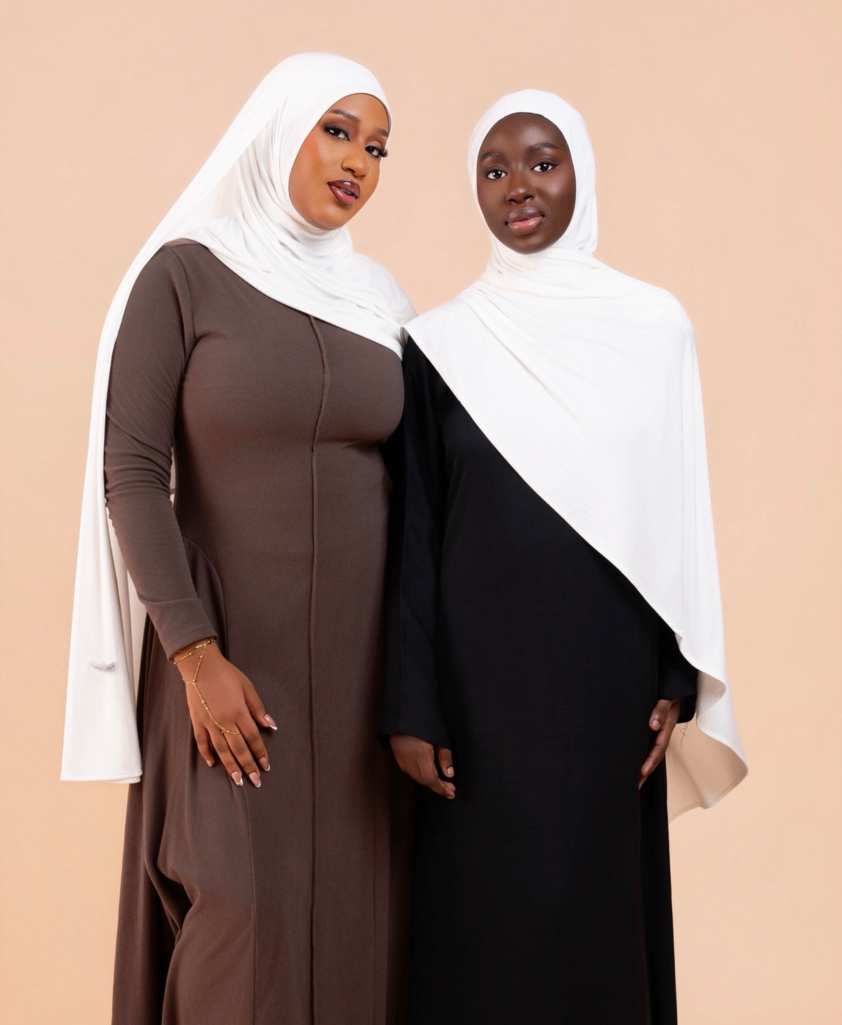 Duo Hijab Sans Effort Crème Adulte & Enfant