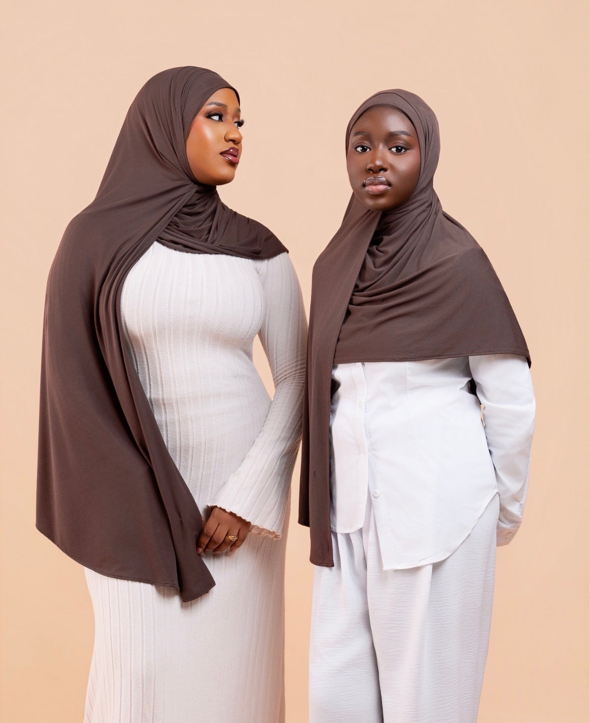 Duo Hijab Sans Effort Espresso Adulte & Enfant