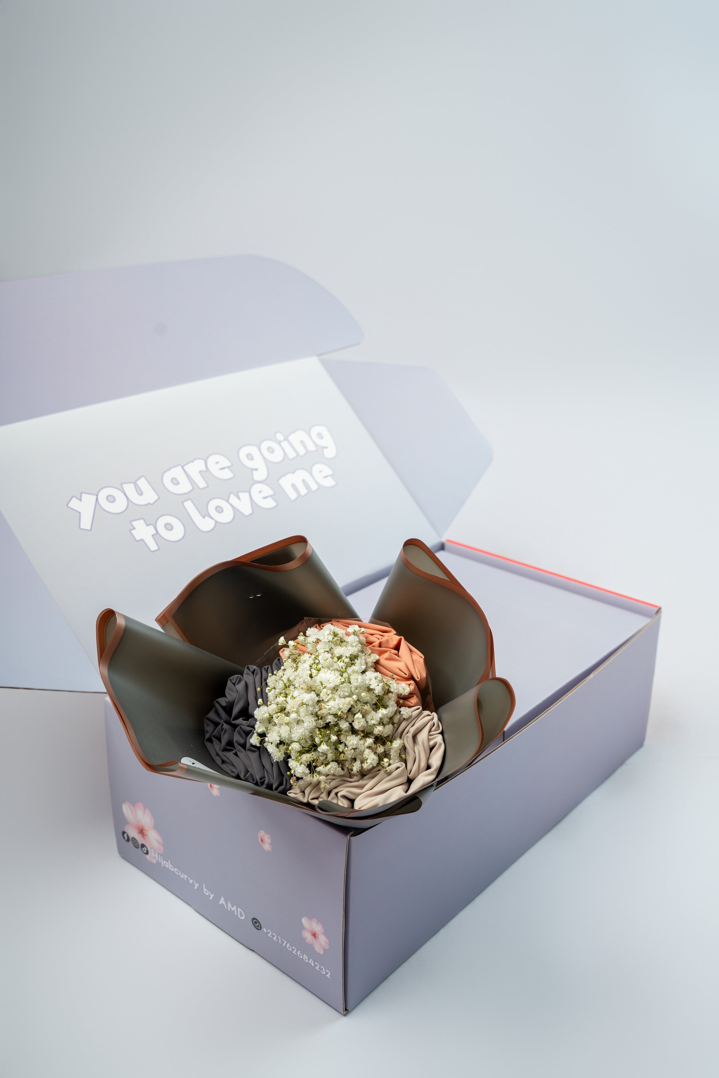 Box bouquet 3 hijabs