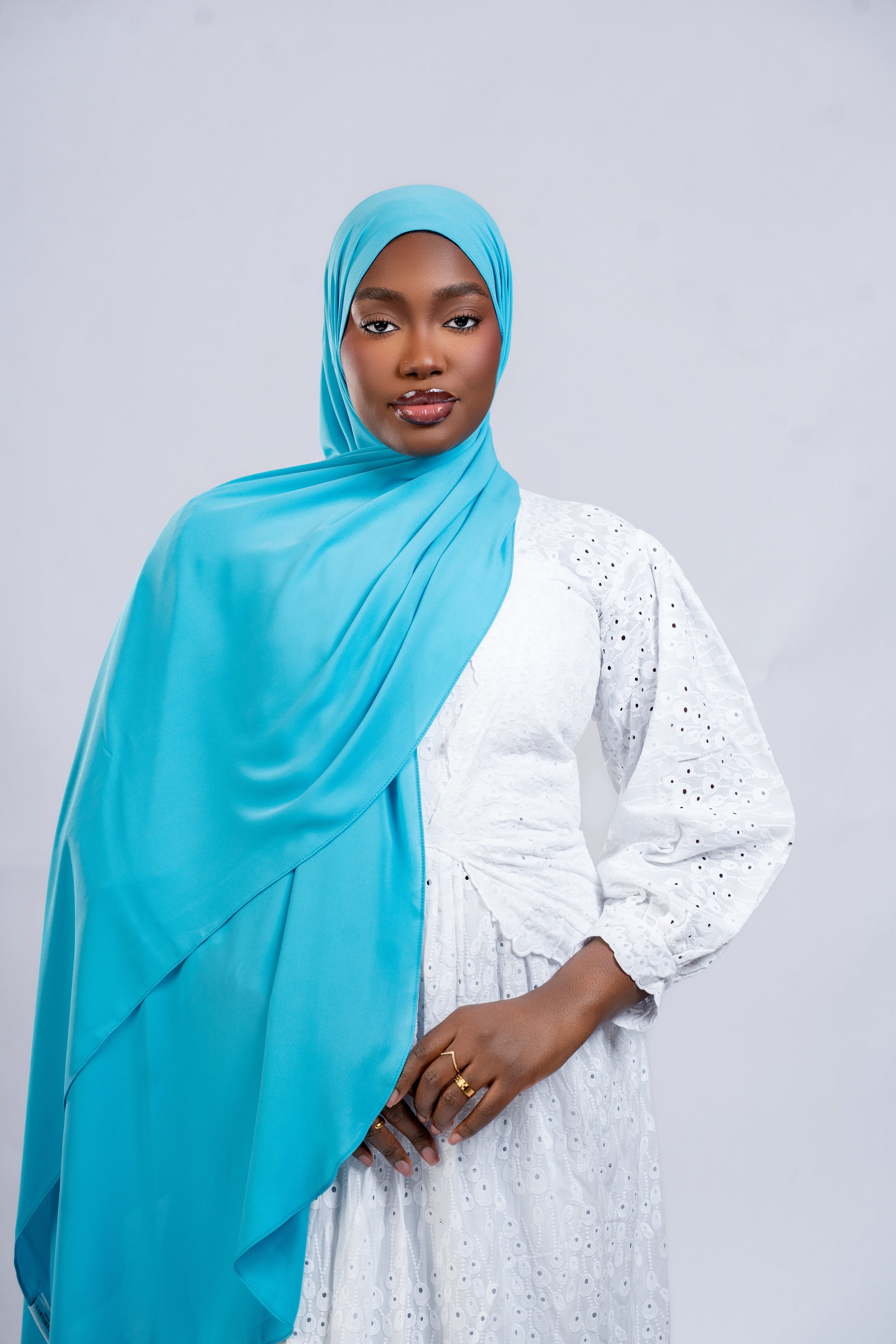 Mousseline premium Turquoise clair