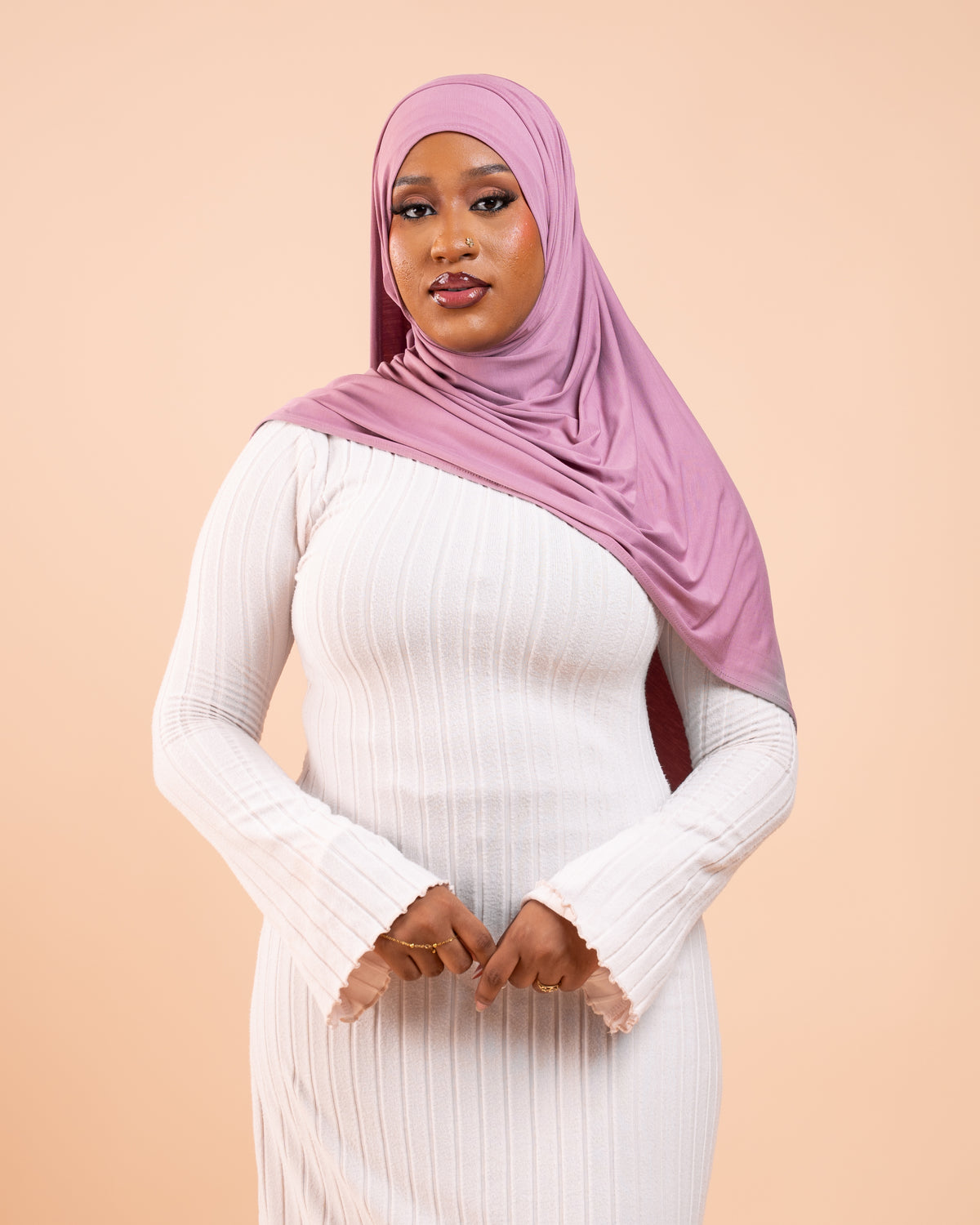 Hijab sans effort Nude mauve