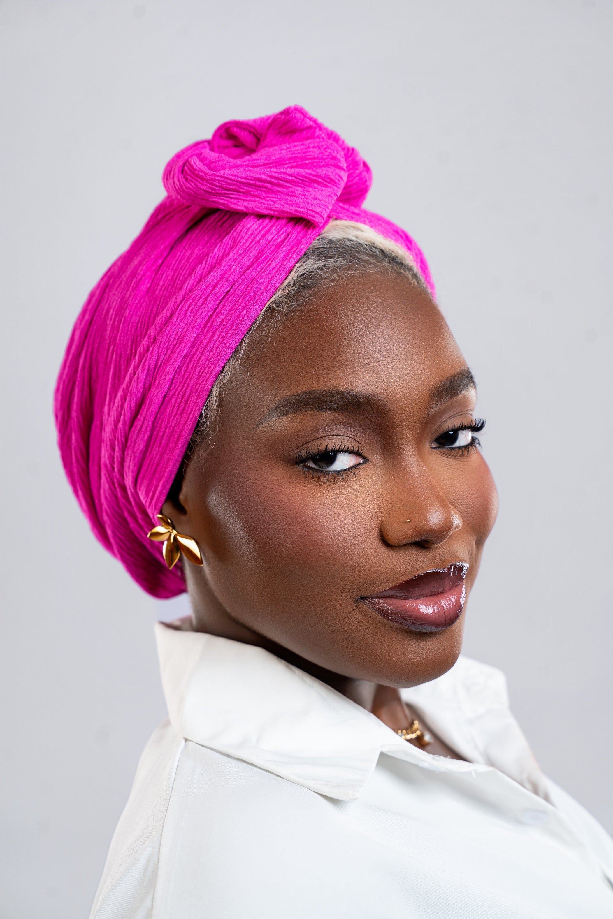 Bonnet turban Fushia