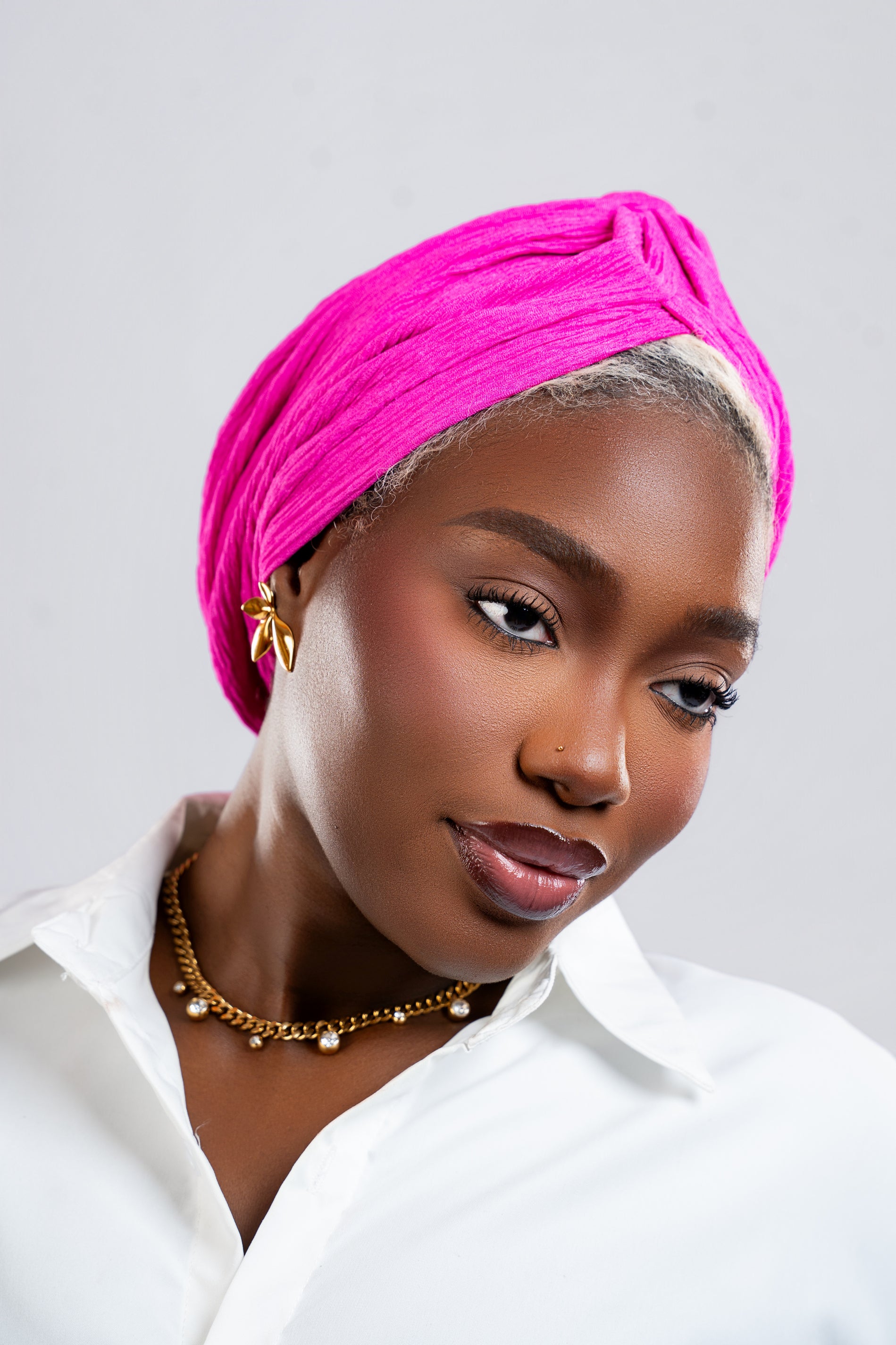 Bonnet turban Fushia