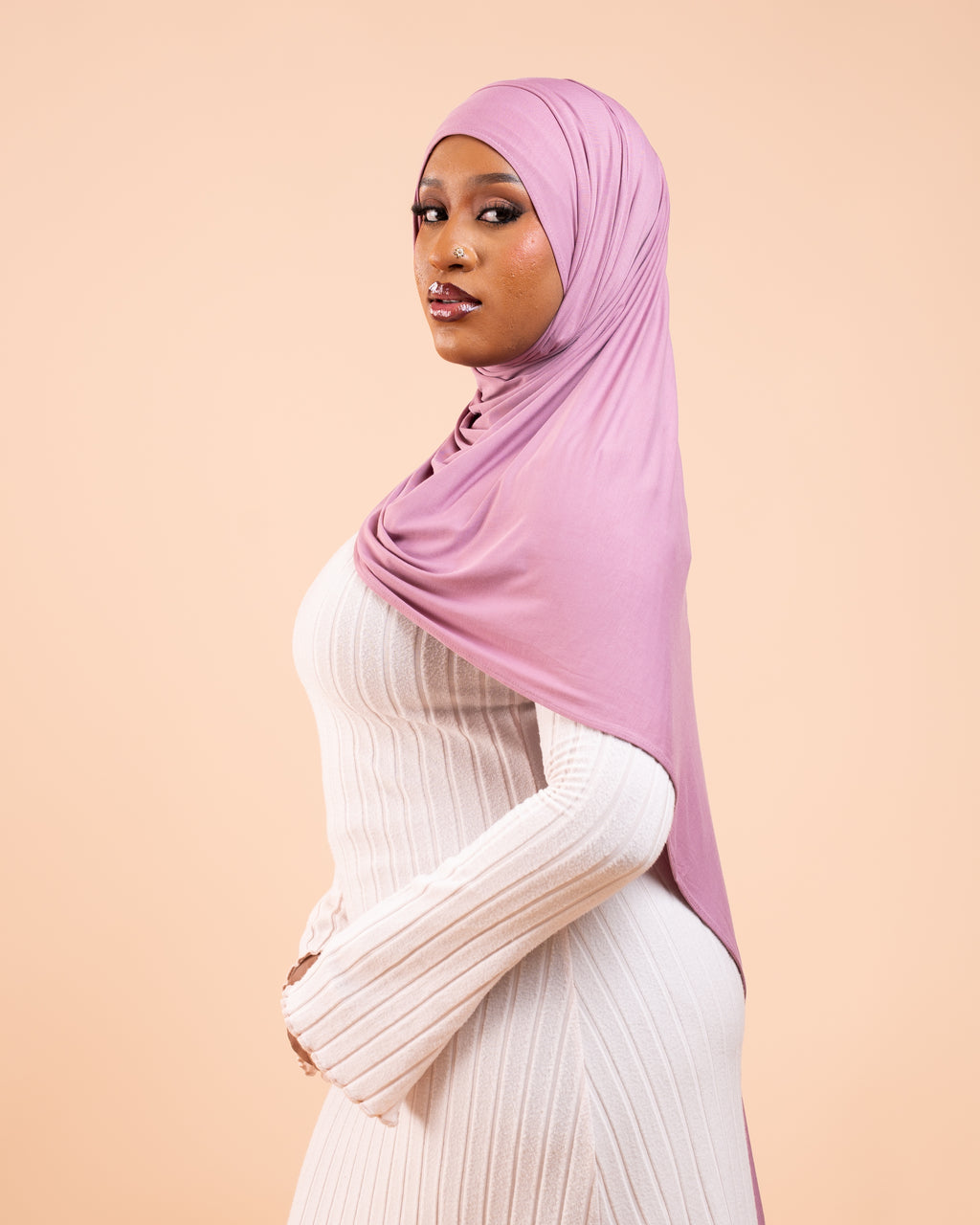 Hijab sans effort Nude mauve