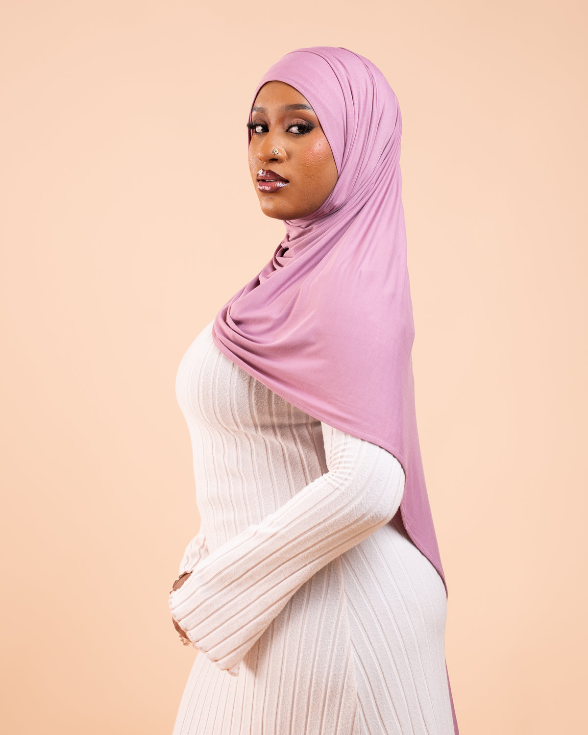 Hijab sans effort Nude mauve