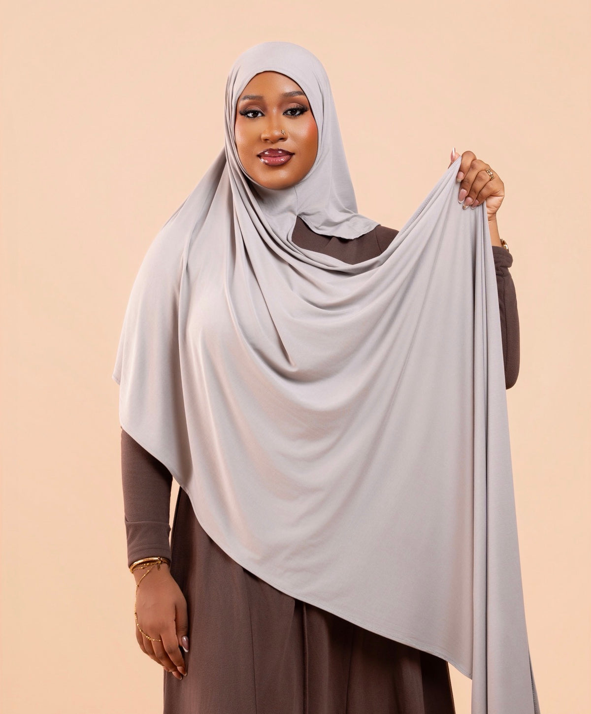 Hijab sans effort Gris taupe