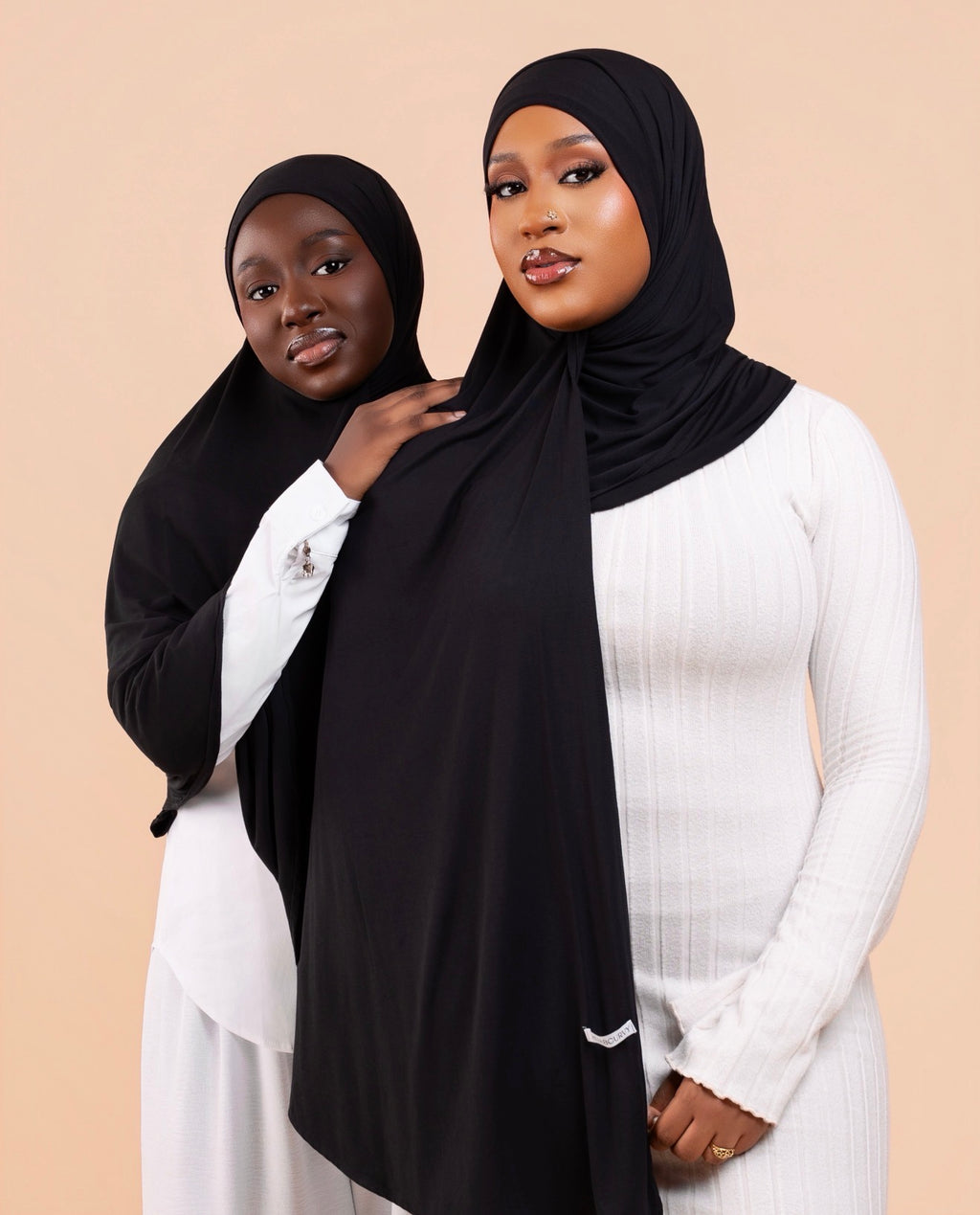 Duo Hijab Sans Effort Noir Adulte & Enfant