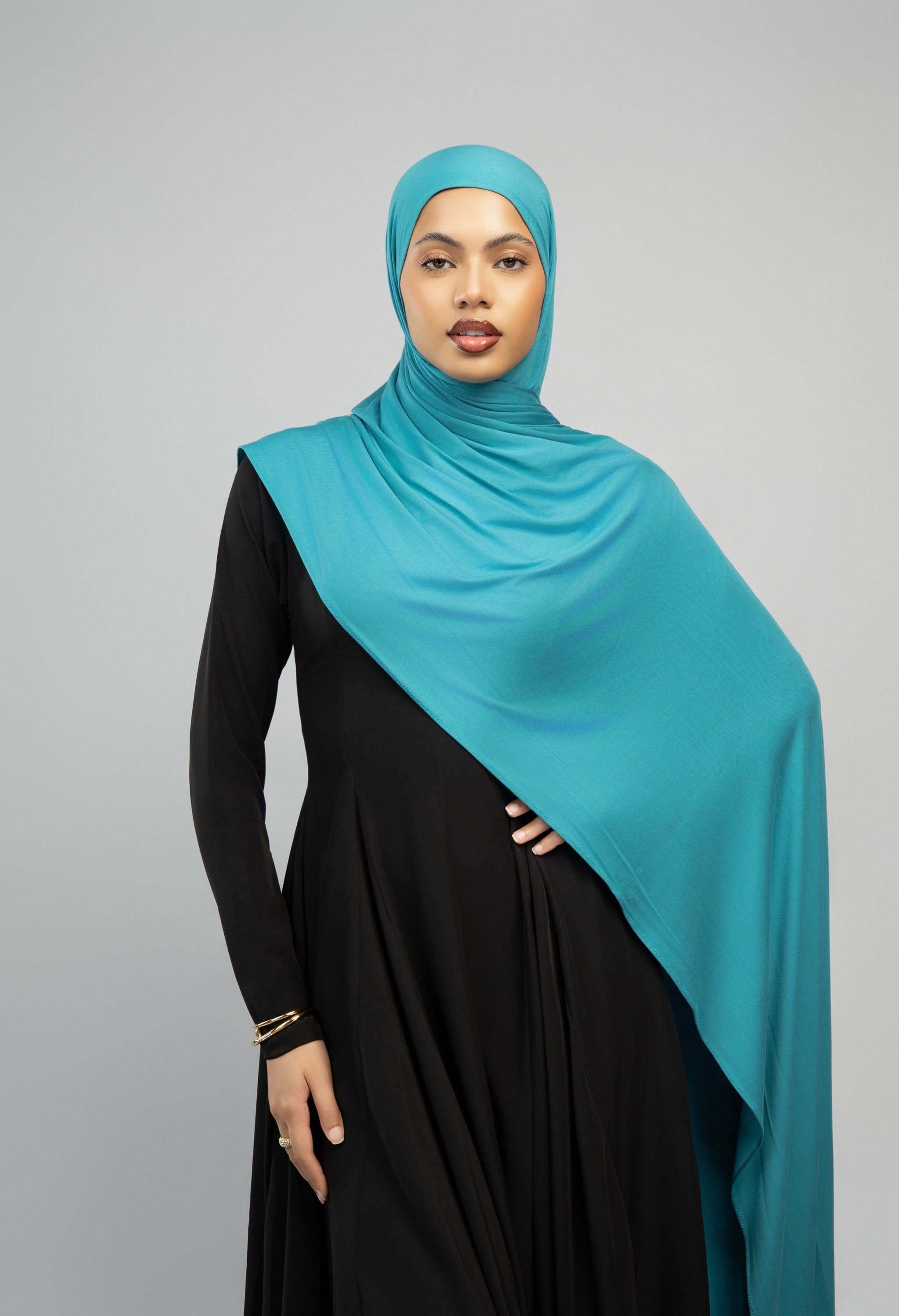 Hijab sans effort Bleu turquoise