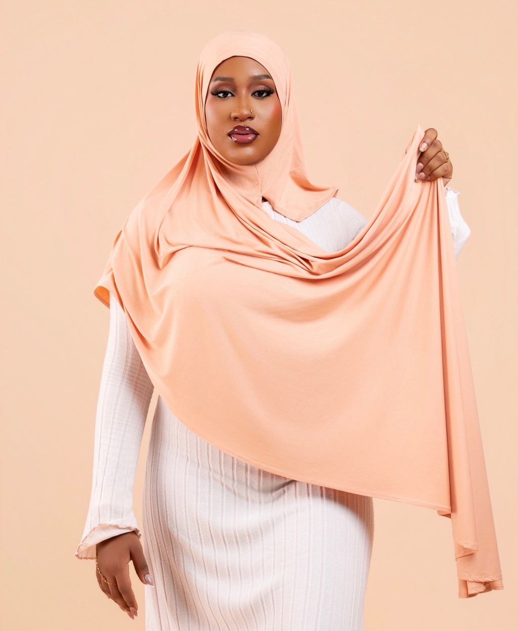 Hijab sans effort Saumon