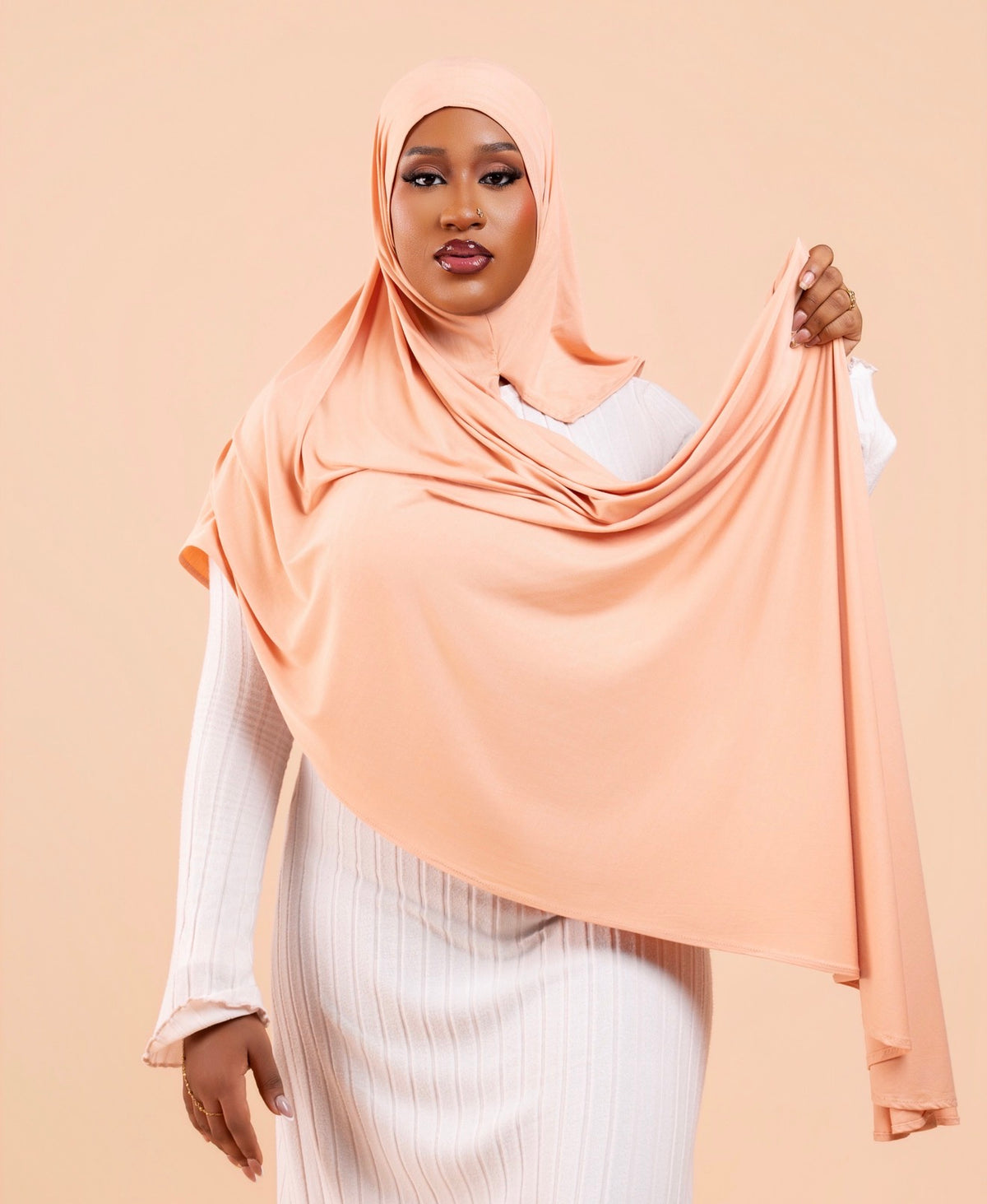 Hijab sans effort Saumon