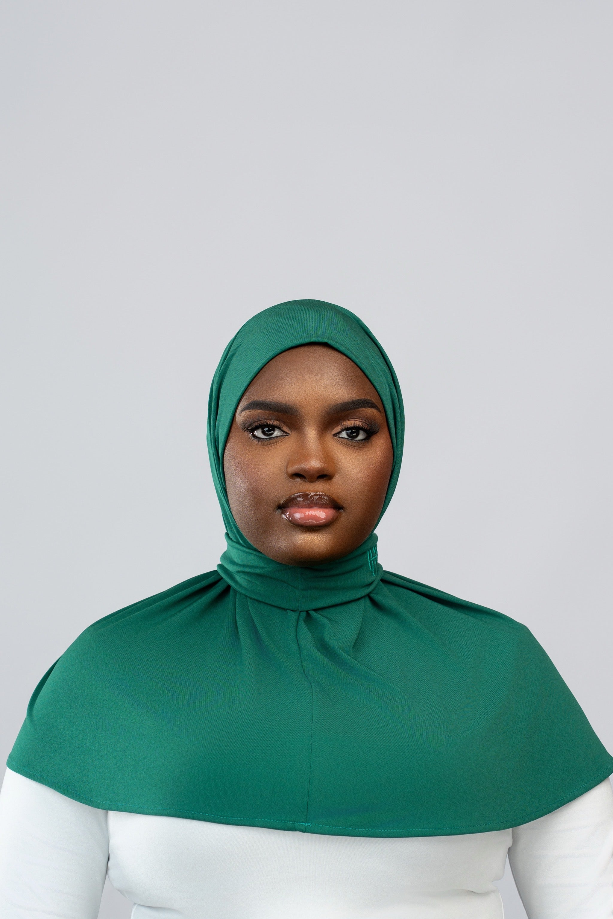 Hijab à bouton Émeraude