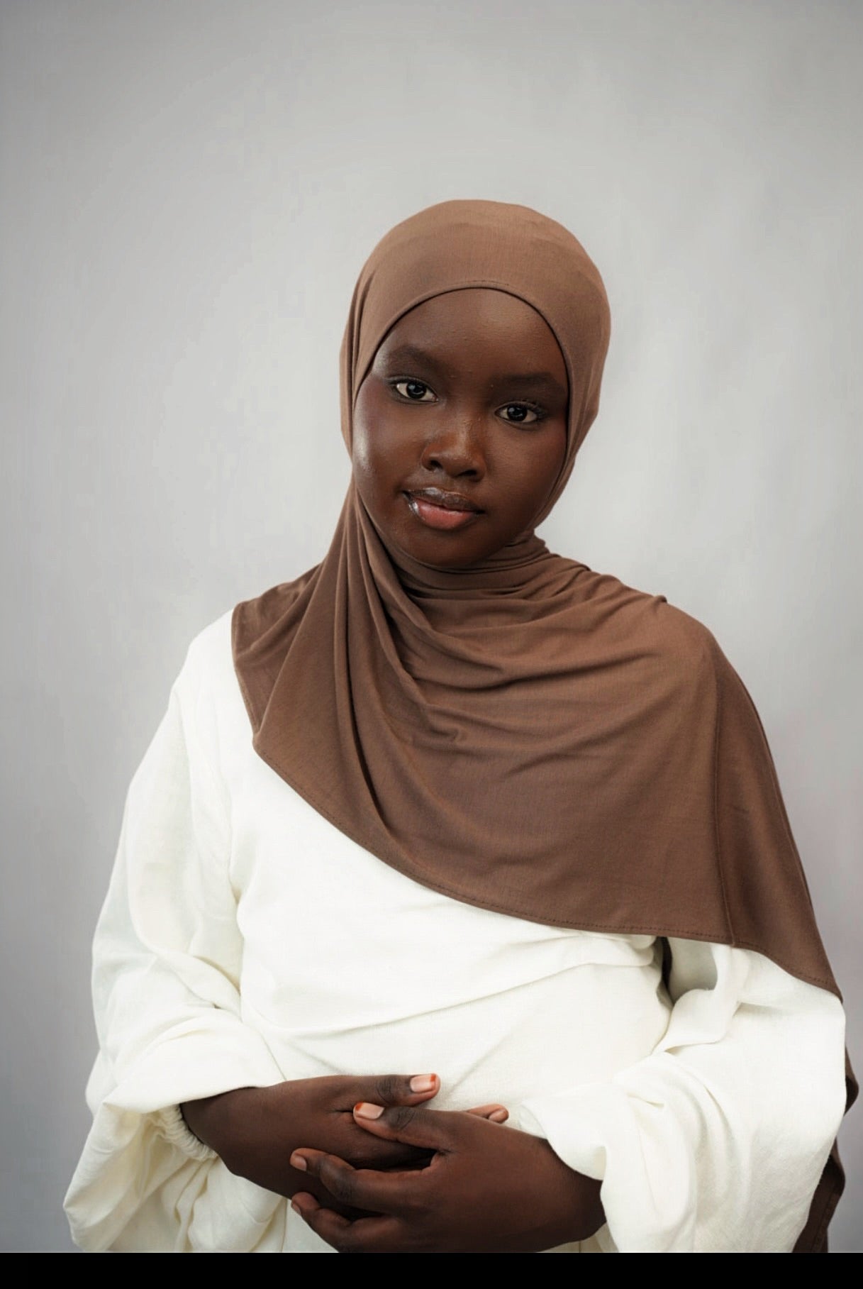 Hijab enfant Marron