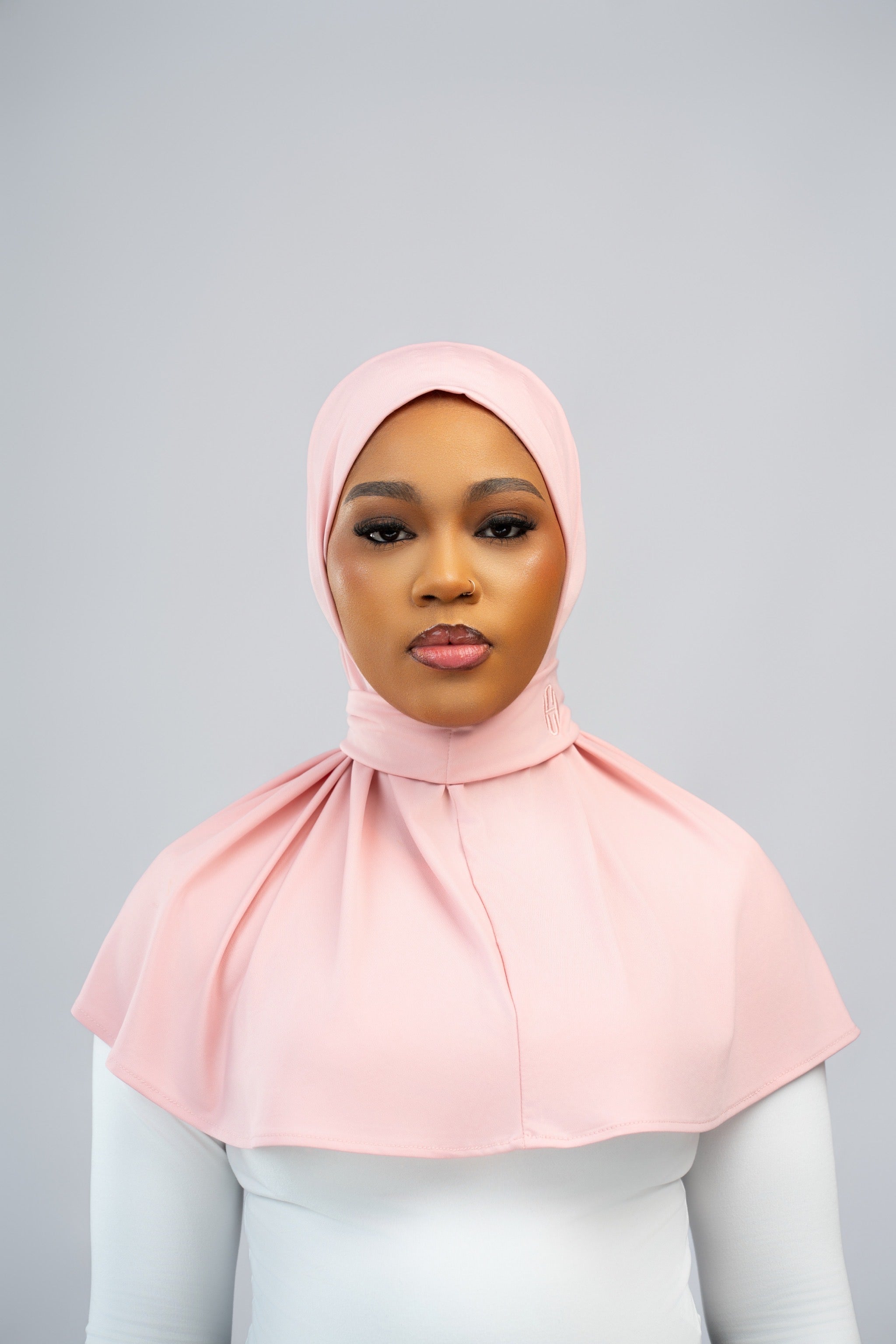 Hijab à bouton Rose