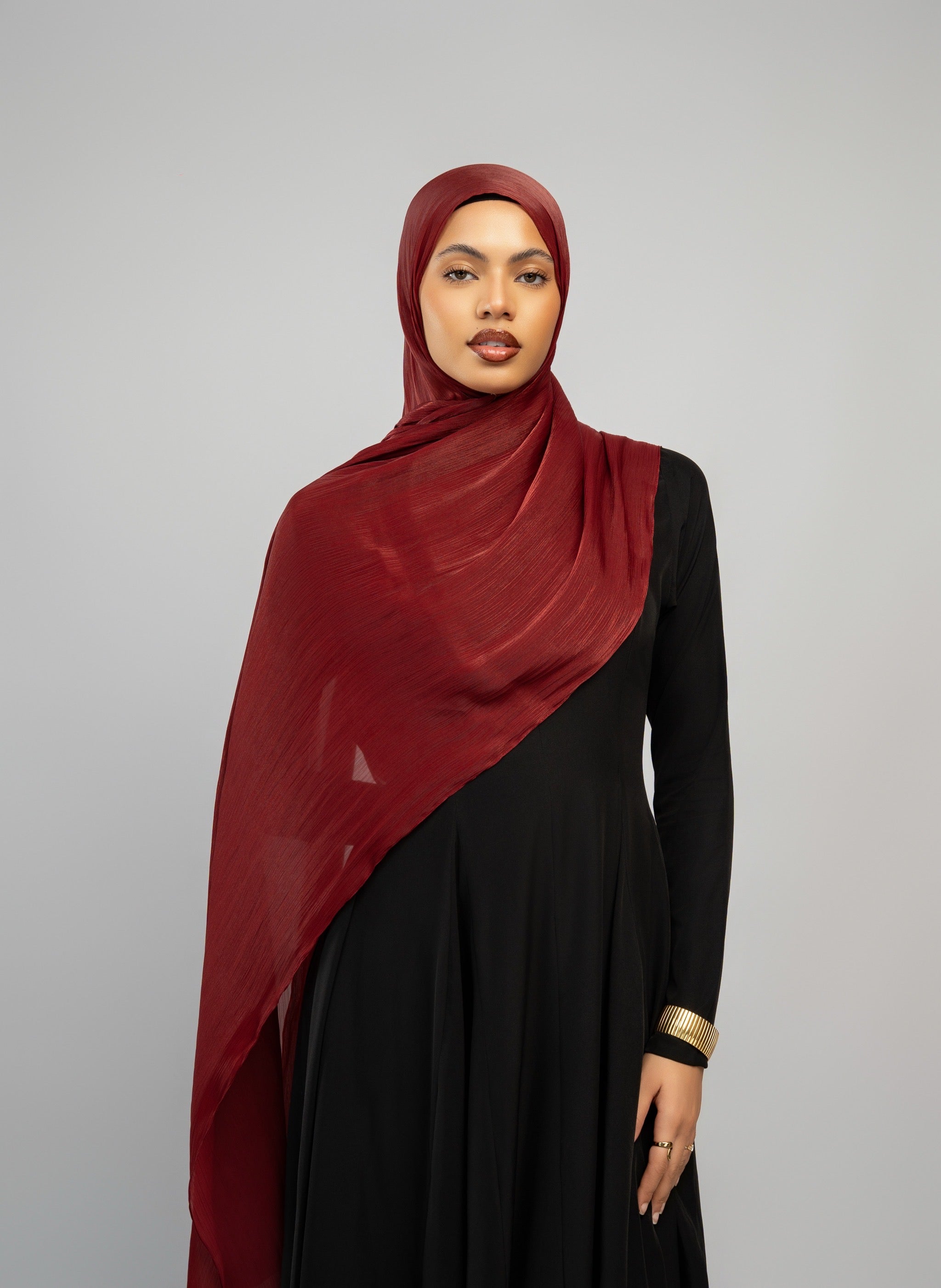 Hijab organza Bordeaux