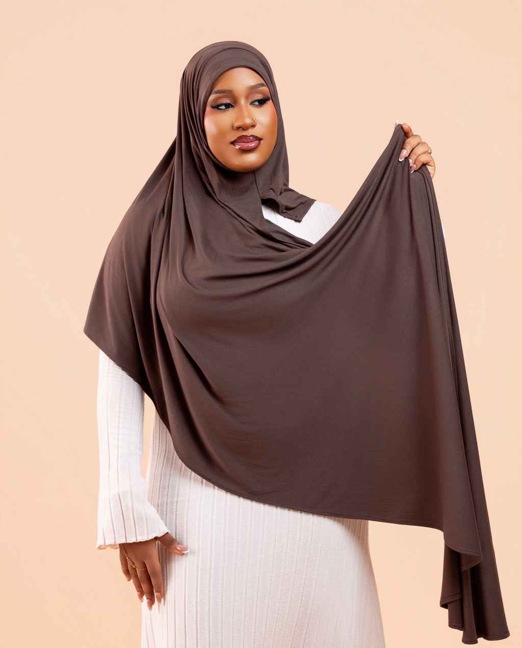 Duo Hijab Sans Effort Espresso Adulte & Enfant