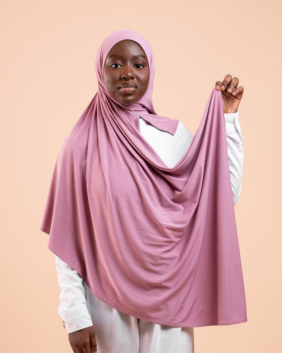Hijab enfant Nude mauve