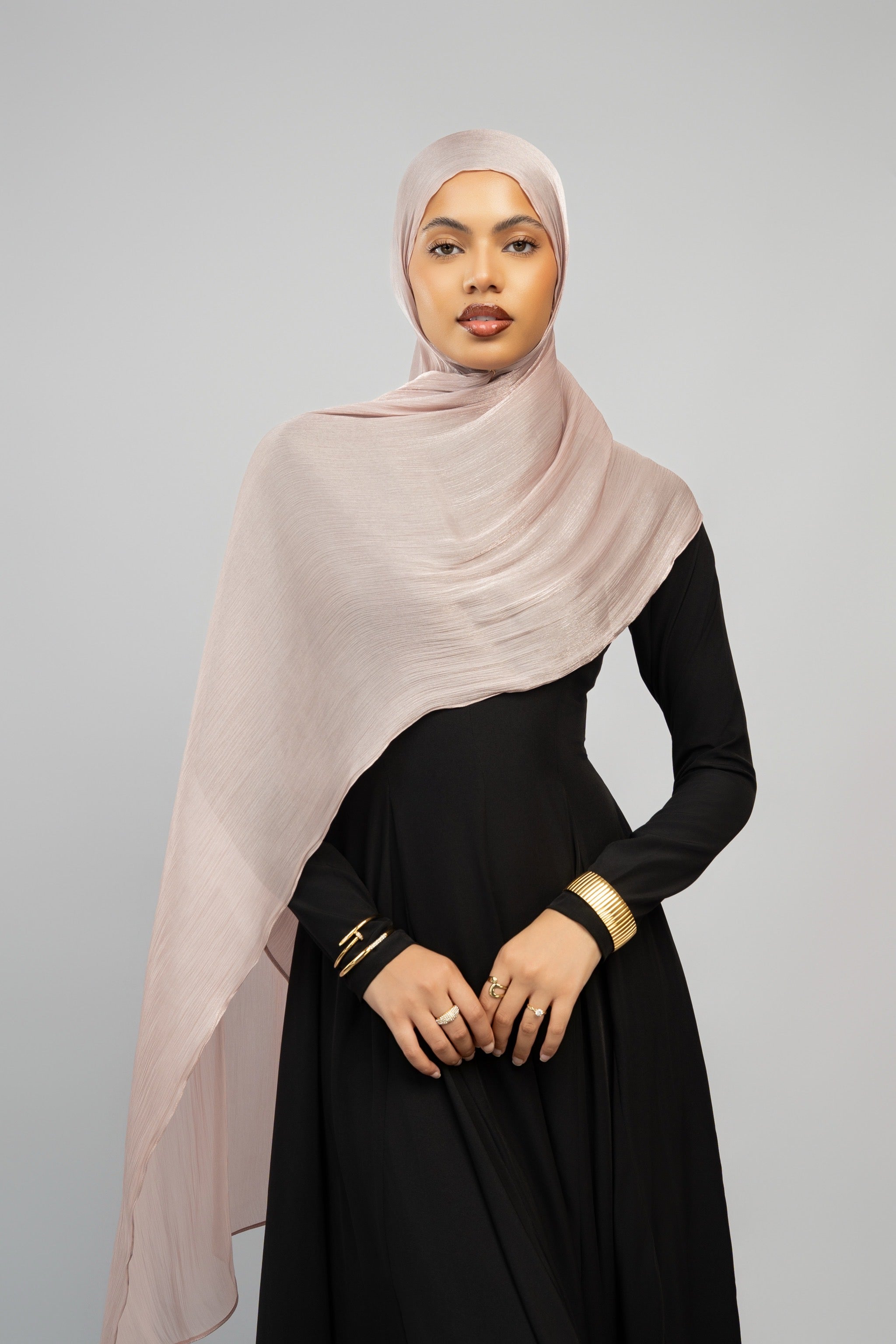 Hijab organza Nude