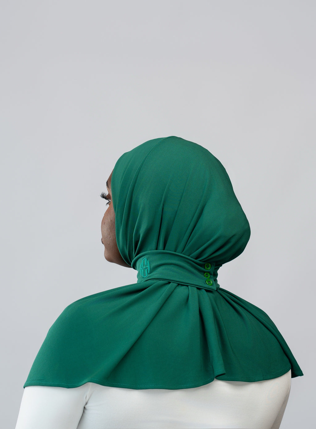 Hijab à bouton Émeraude