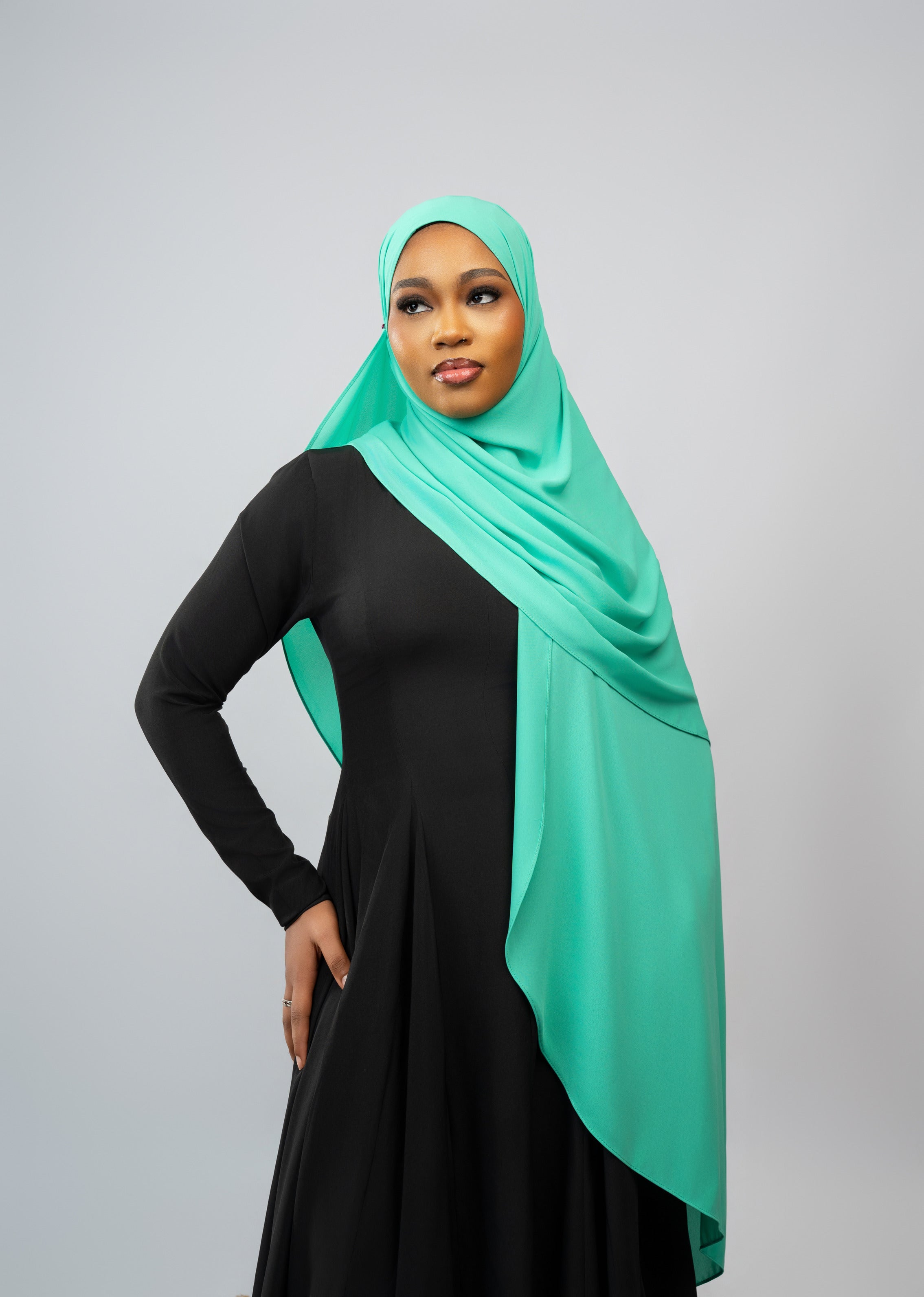 Mousseline premium Vert Turquoise