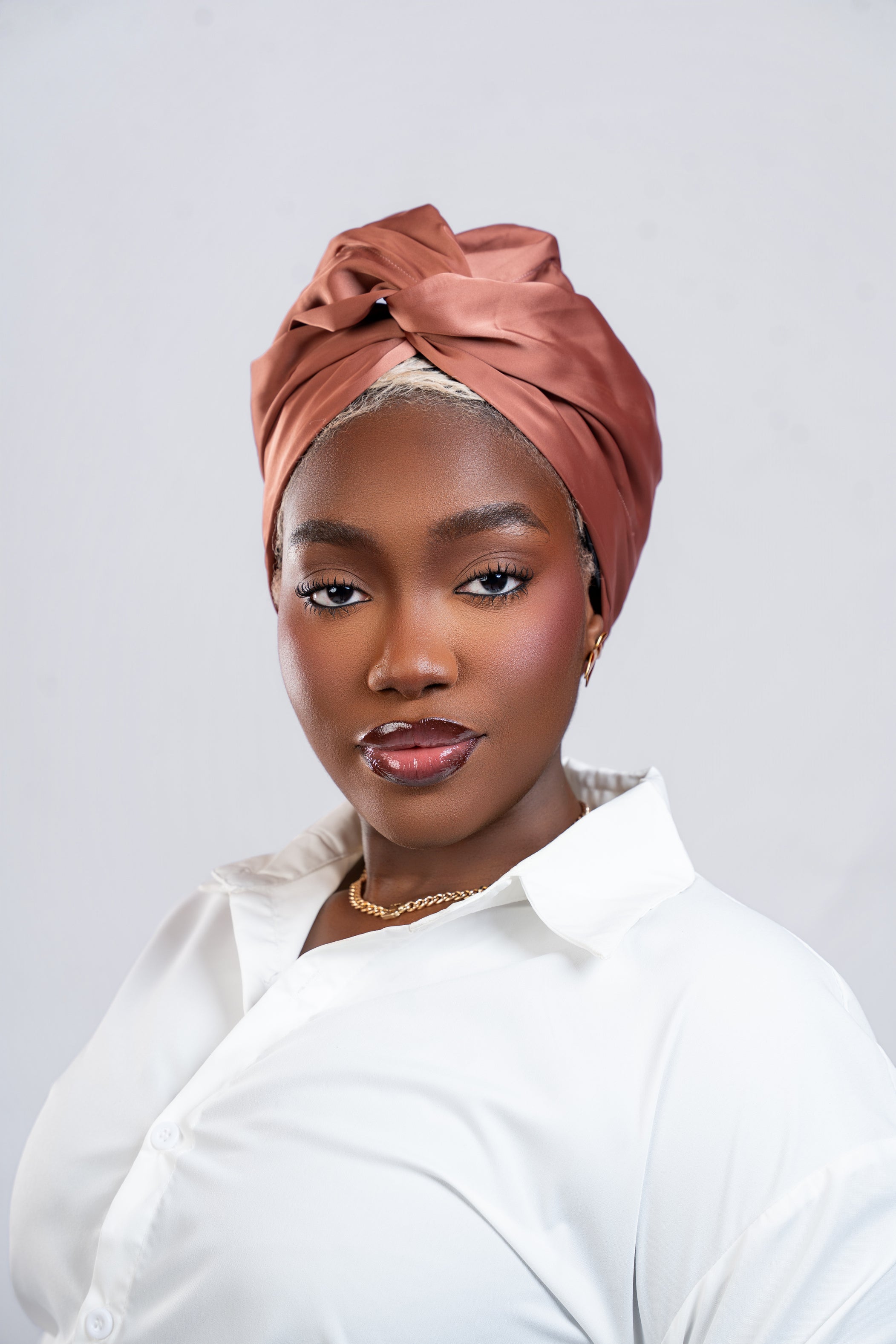 Turbans à enfiler Marron