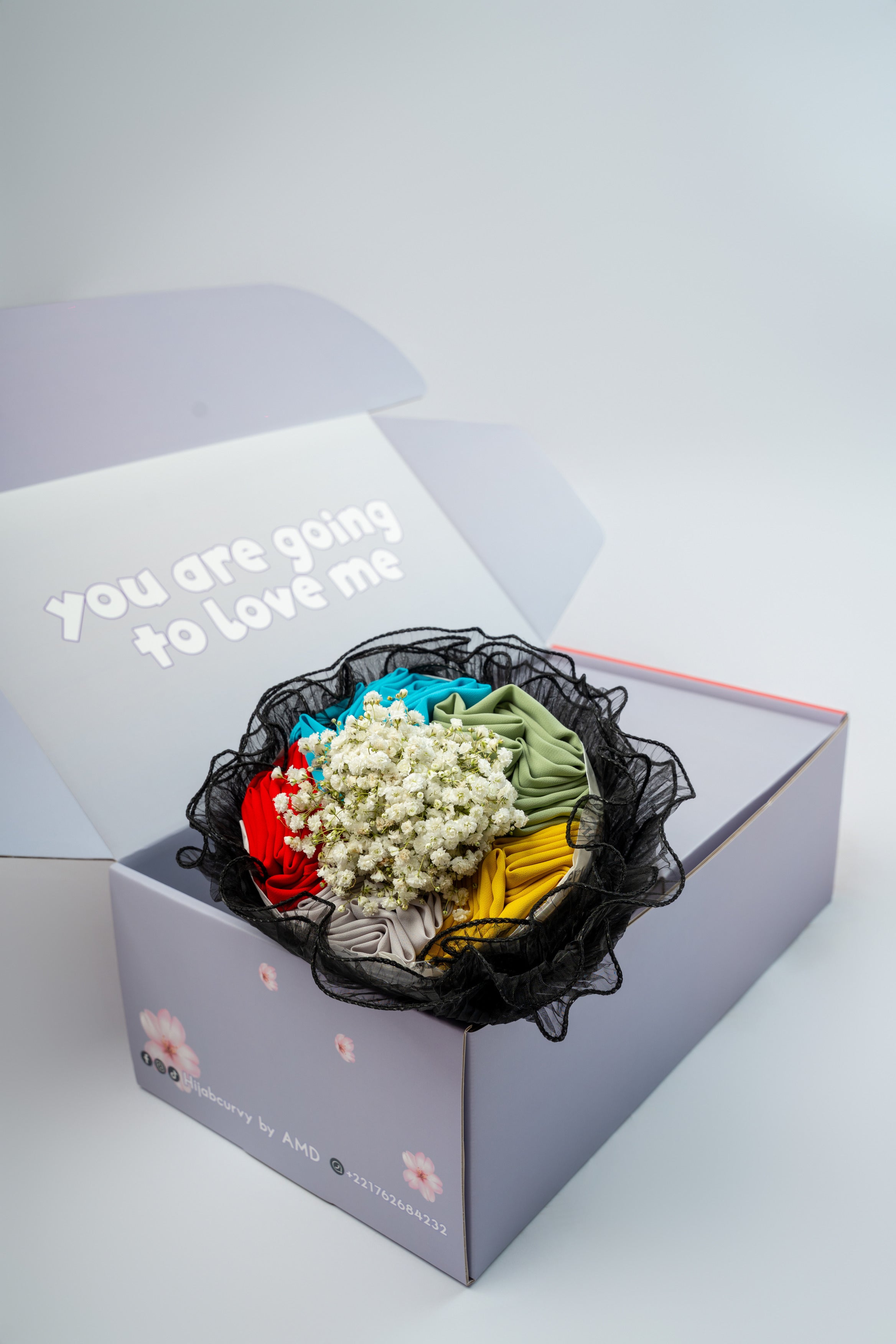 Box bouquet 5 hijabs