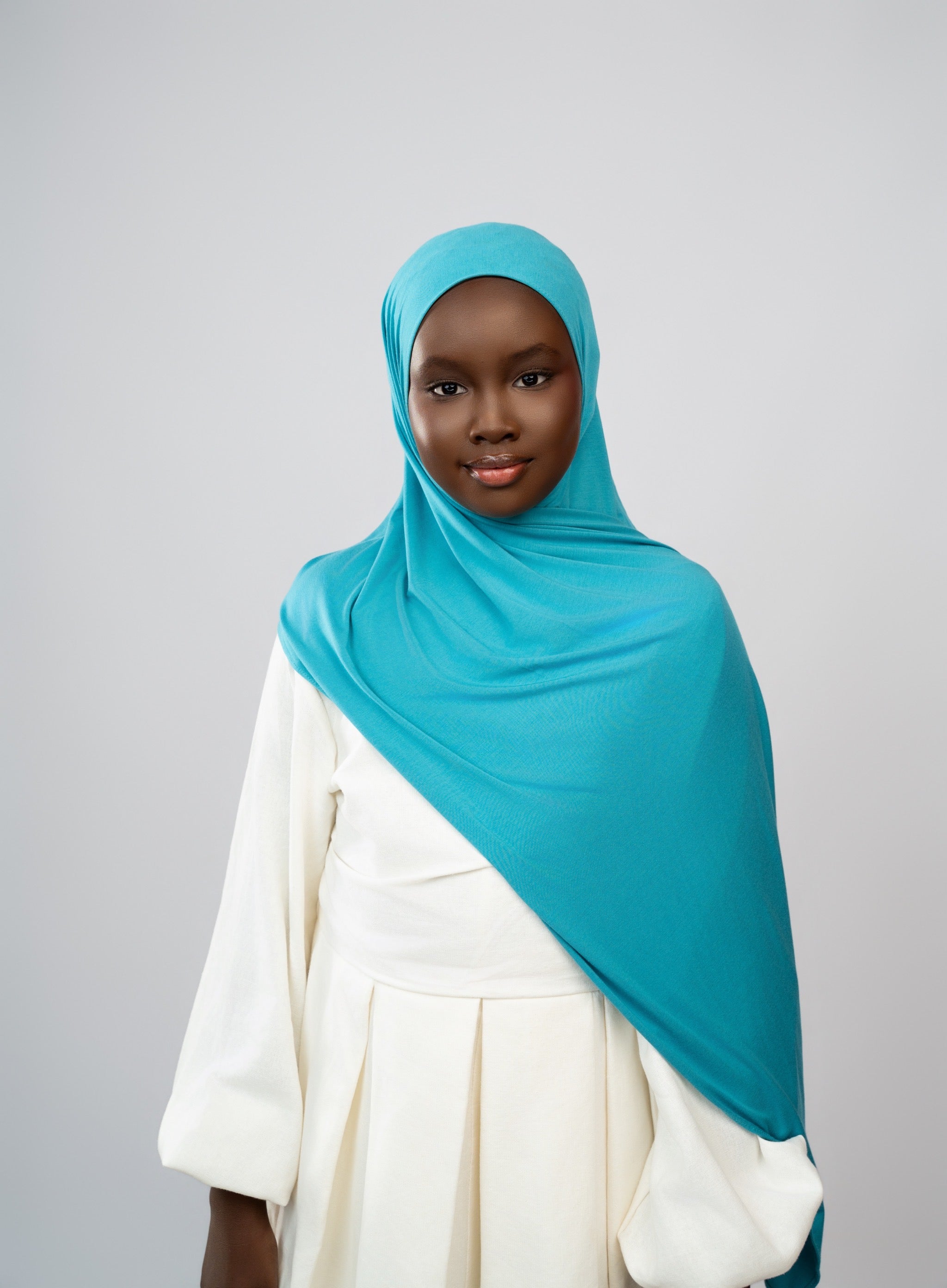 Hijab enfant Bleu turquoise