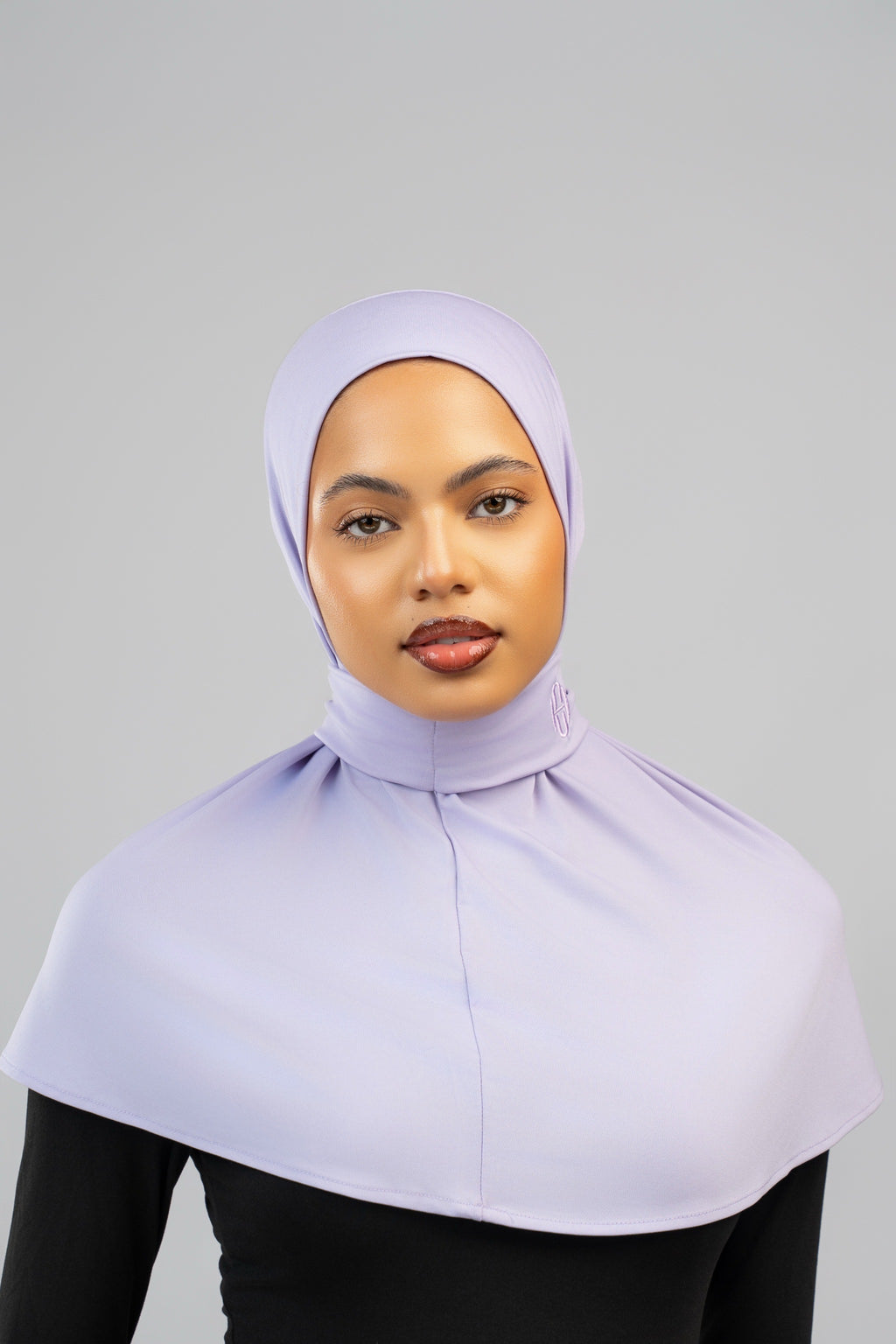 Hijab à bouton Lavande
