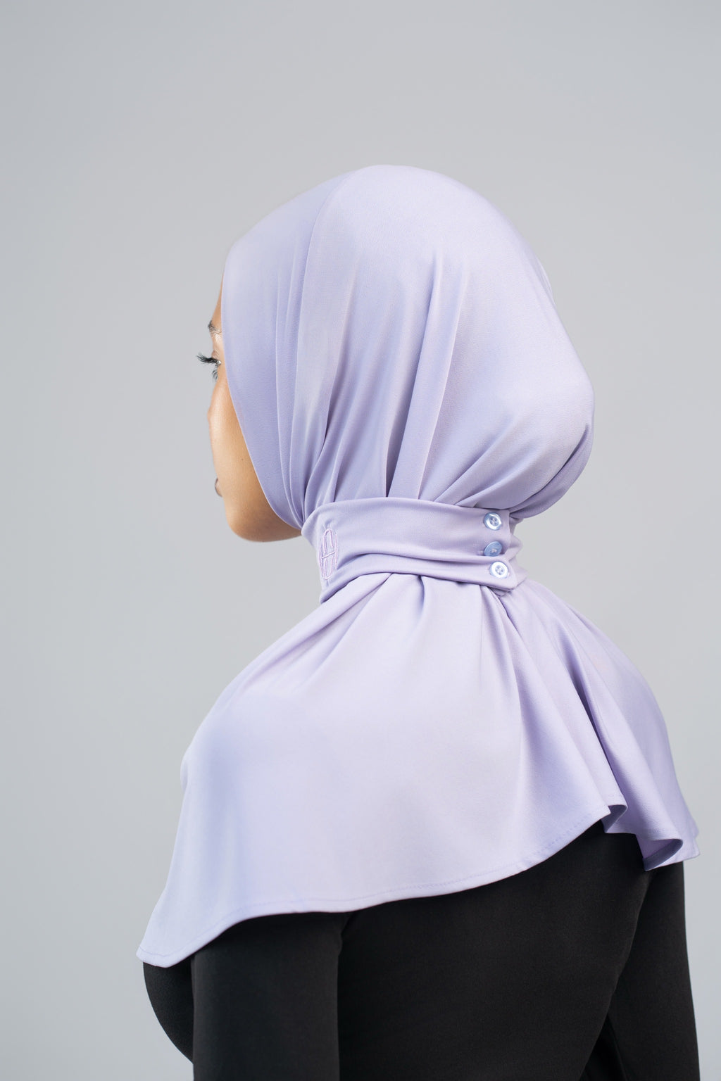 Hijab à bouton Lavande