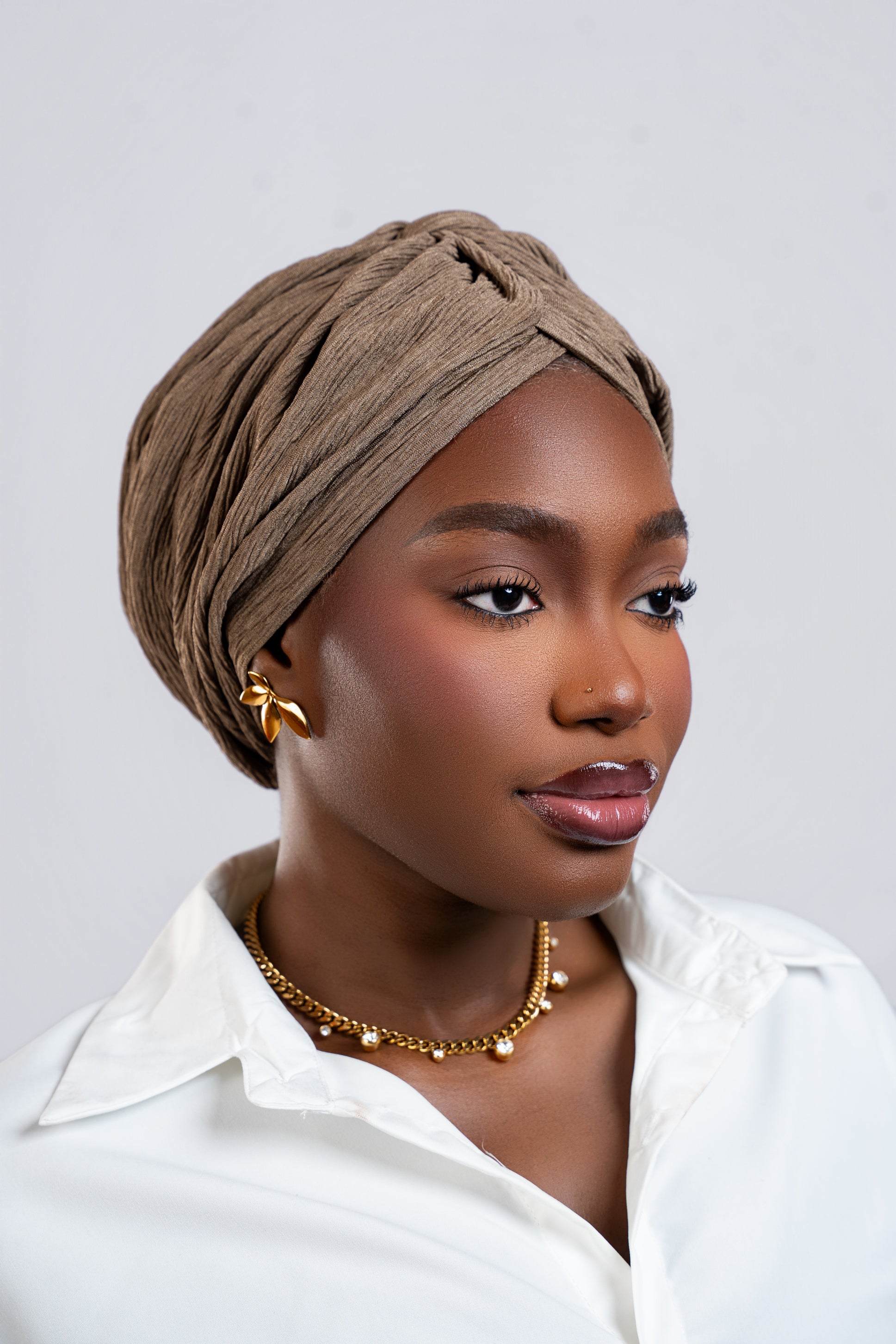 Bonnet turban Taupe