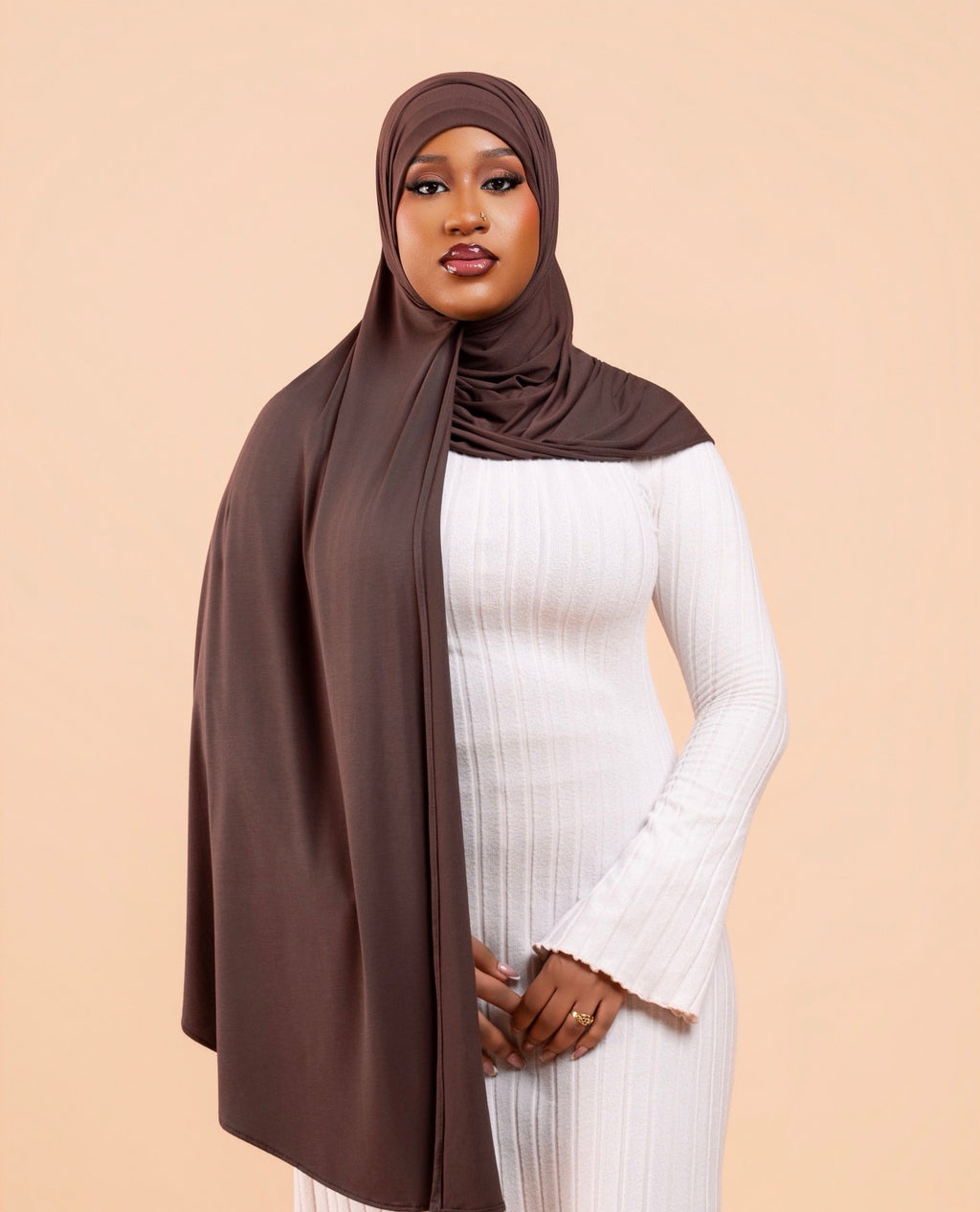 Duo Hijab Sans Effort Espresso Adulte & Enfant