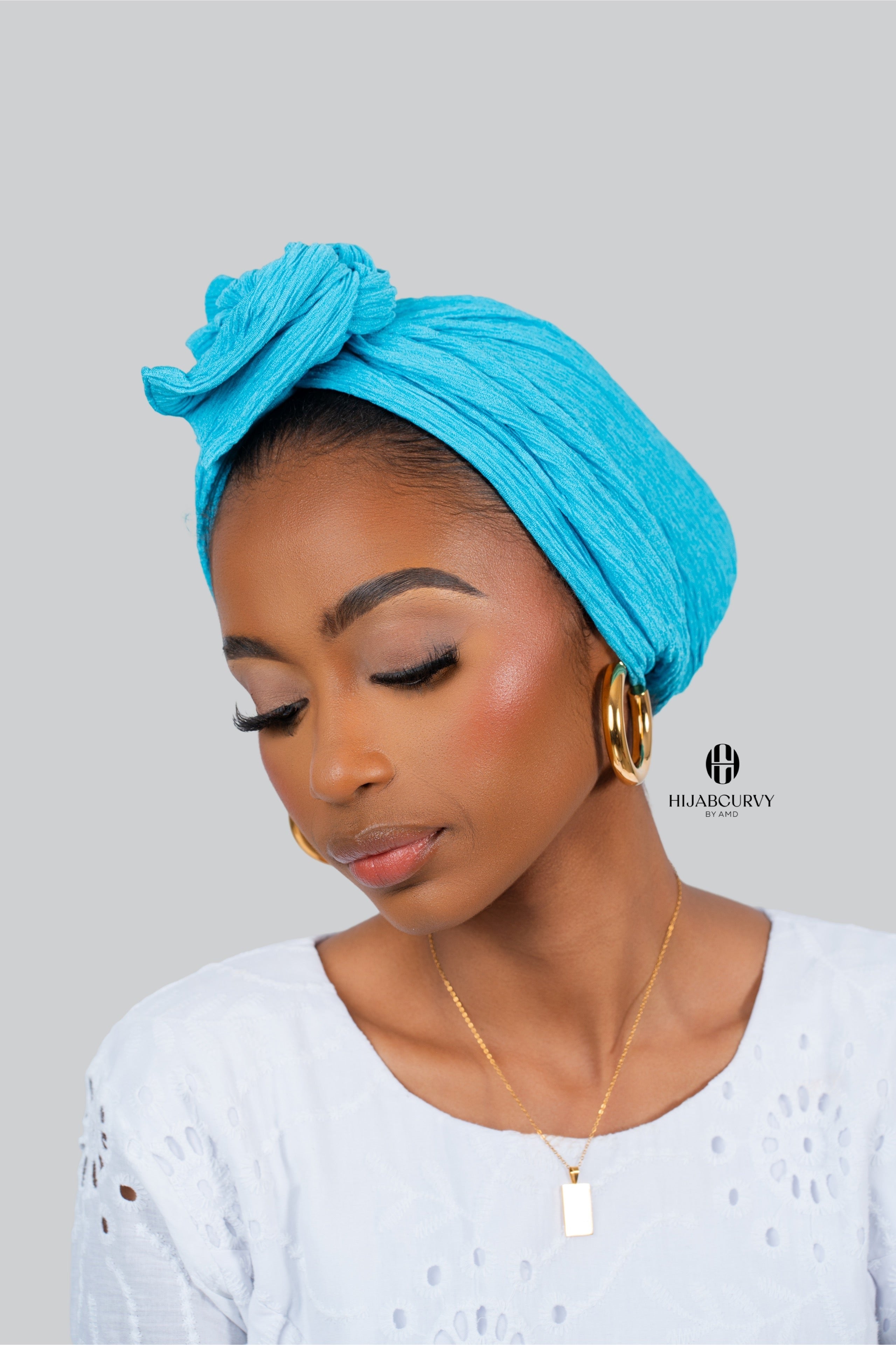 Bonnet turban Turquoise