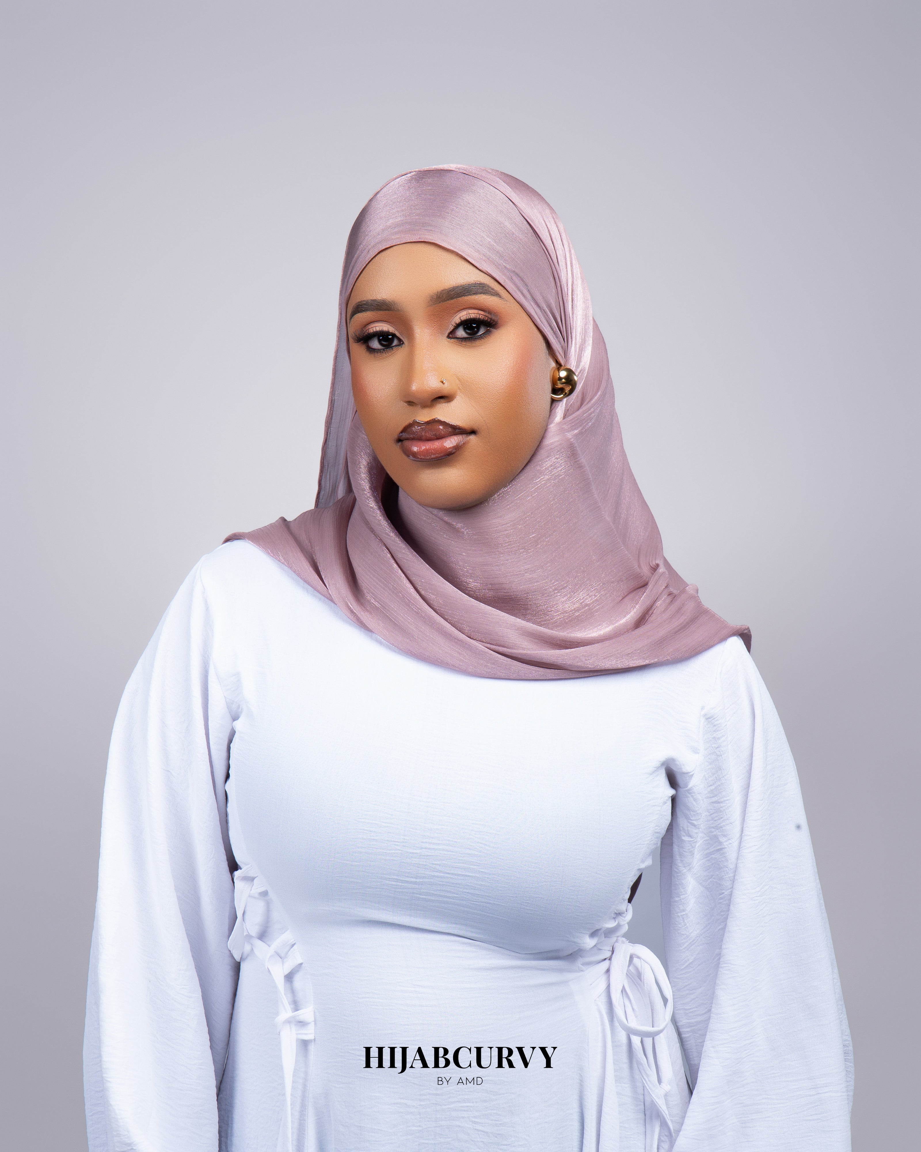 Hijab Organza nude mauve