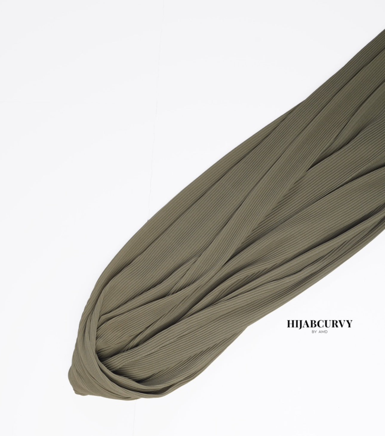 Mousseline Plisse vert sauge